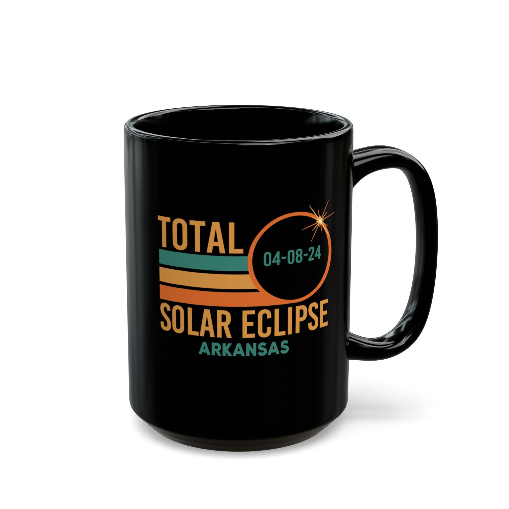 Total Eclipse- Arkansas Black Mug (11oz, 15oz)-Phoenix Styles