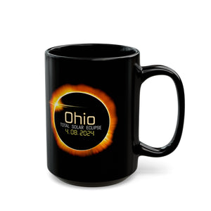 Ohio Total Solar Eclipse Black Mug (11oz, 15oz)-Phoenix Styles