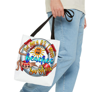 Beaches Sunshine Flip Flop Tote Bag-Phoenix Styles