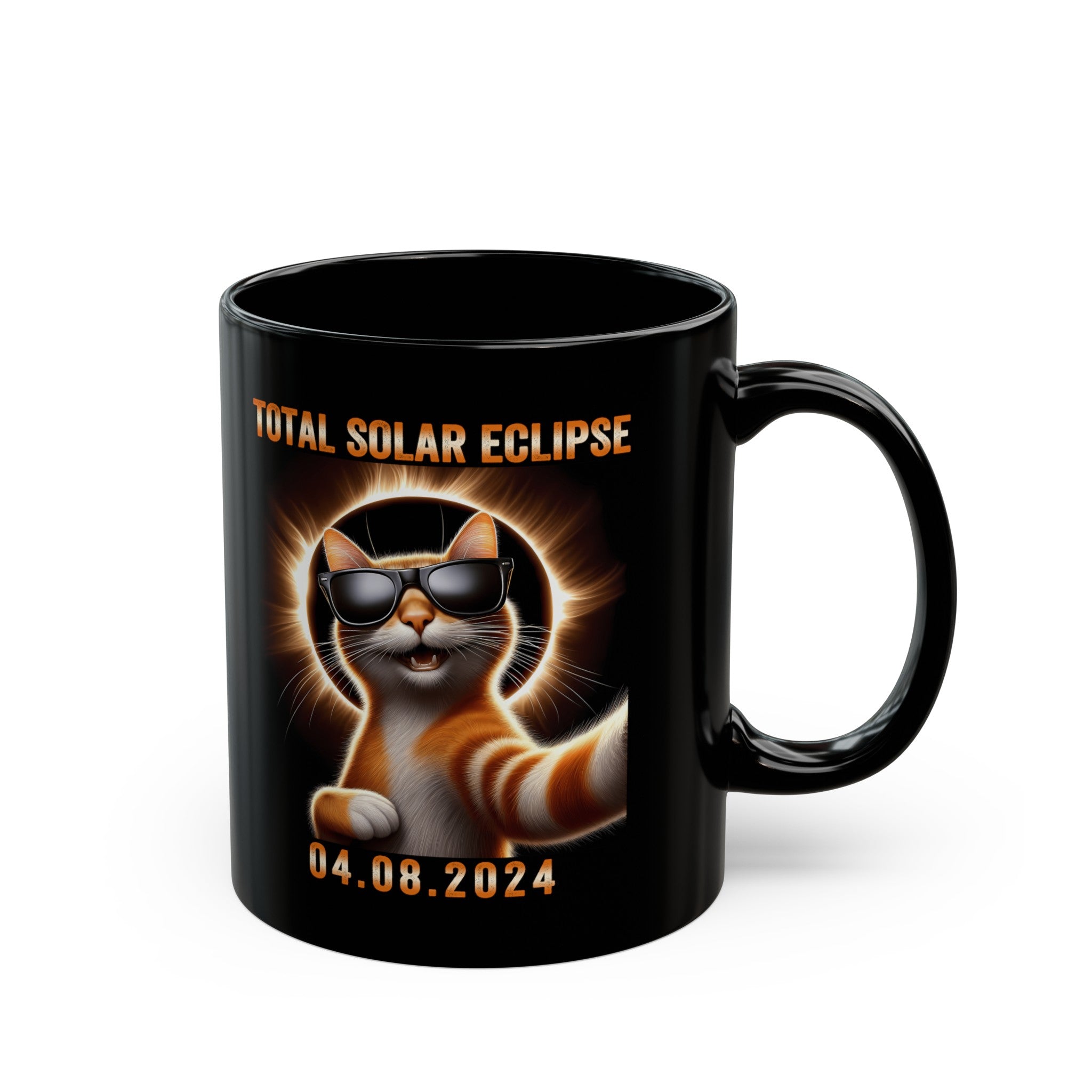 Kitty Solar Black Mug (11oz, 15oz)-Phoenix Styles