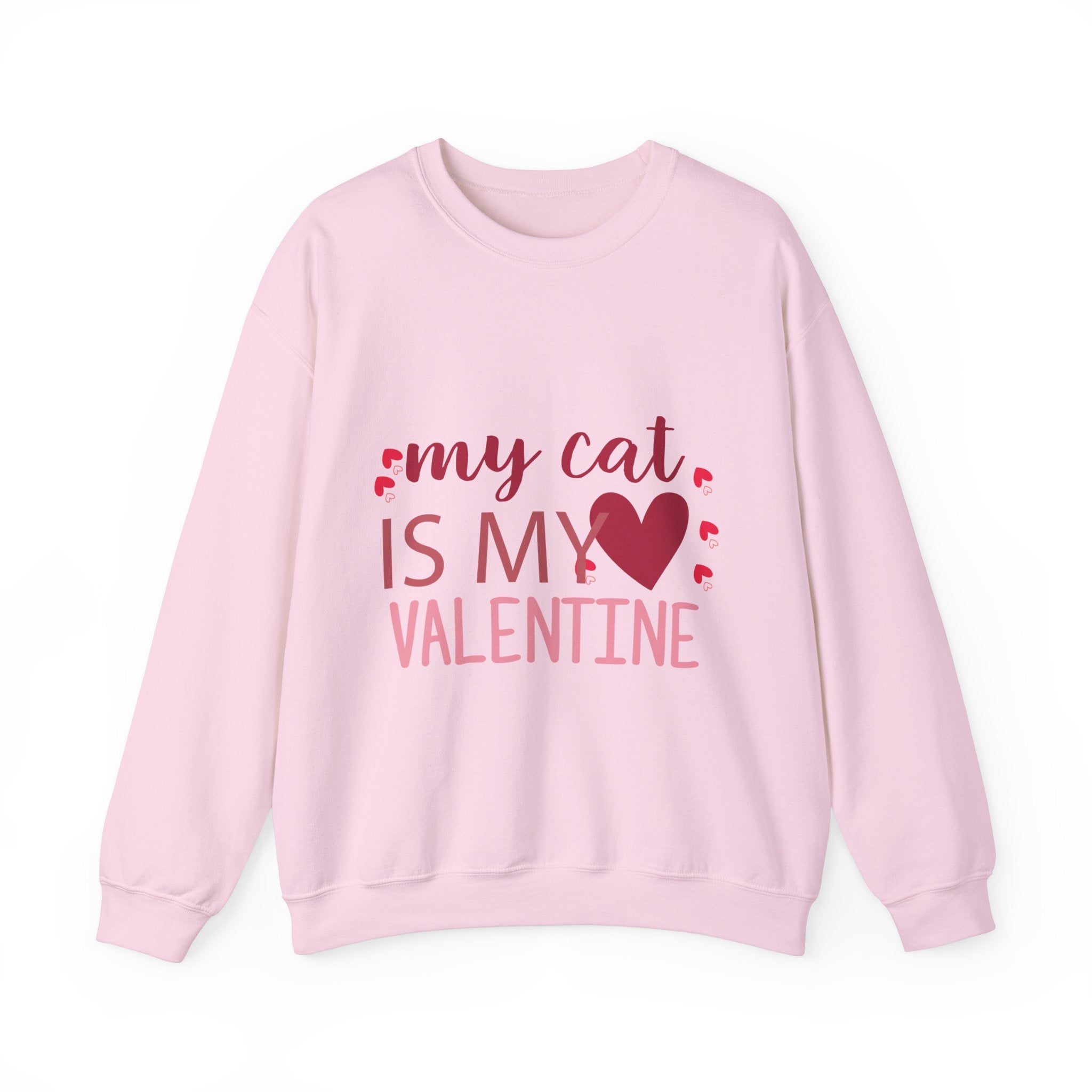 My Cat Is My Valentine Crewneck Sweatshirt-Phoenix Styles