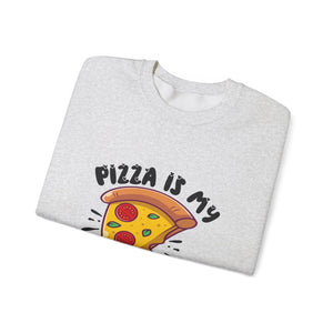 Pizza Is My Love Valentine's Day Crewneck Sweatshirt-Phoenix Styles