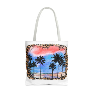 Summer with Leopard Background Tote Bag-Phoenix Styles