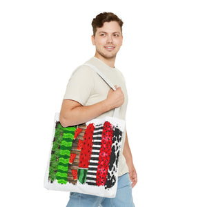 Watermelon Brush Stroke Tote Bag-Phoenix Styles