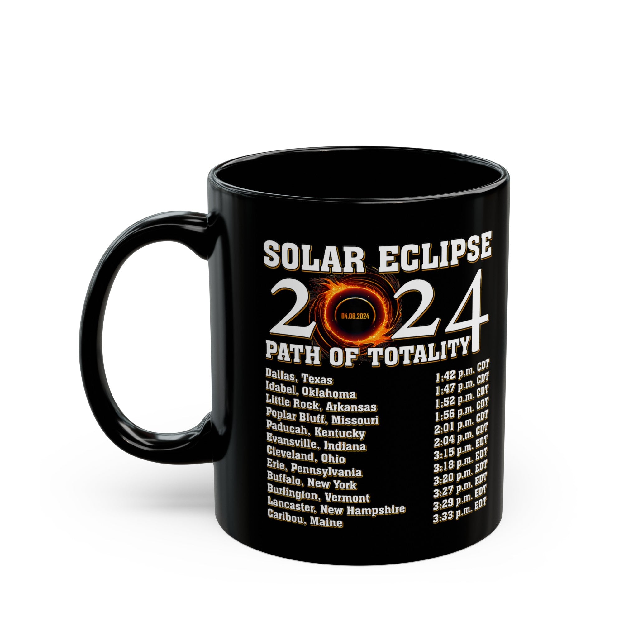 Solar Eclipse Black Mug (11oz, 15oz)-Phoenix Styles