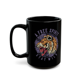 A Free Spirit Black Mug (11oz, 15oz)-Phoenix Styles