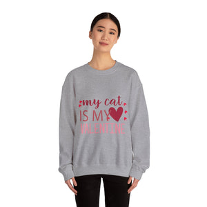 My Cat Is My Valentine Crewneck Sweatshirt-Phoenix Styles