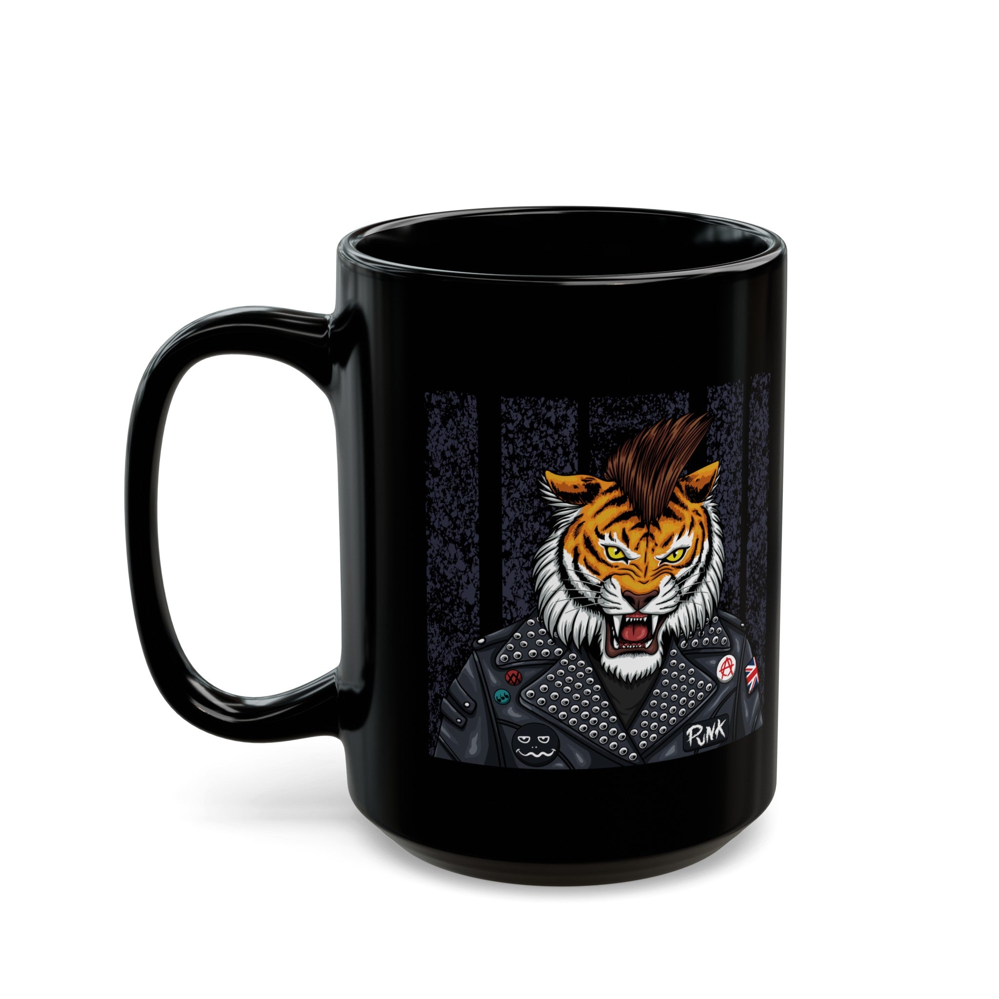 Tiger Black Mug (11oz, 15oz)-Phoenix Styles