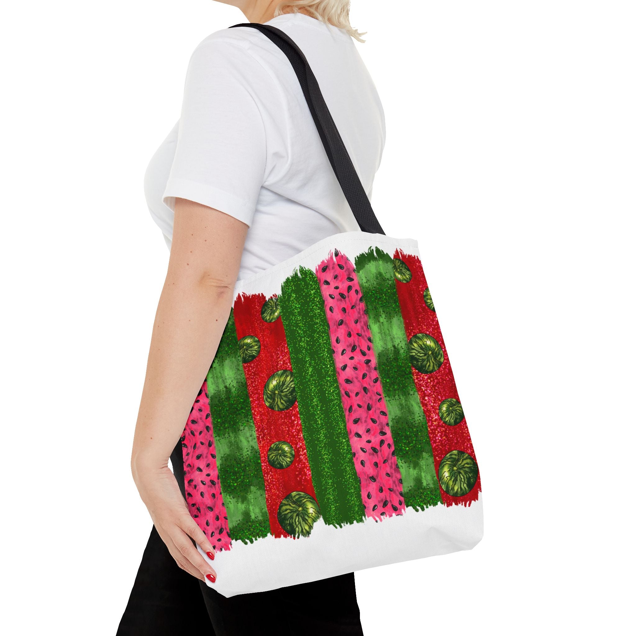 Watermelon Bursh Stroke Tote Bag-Phoenix Styles