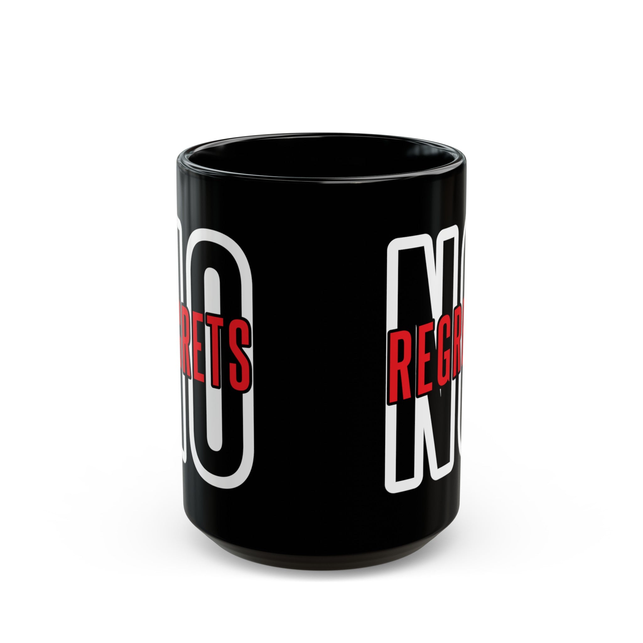 No Regrets Black Mug (11oz, 15oz)-Phoenix Styles