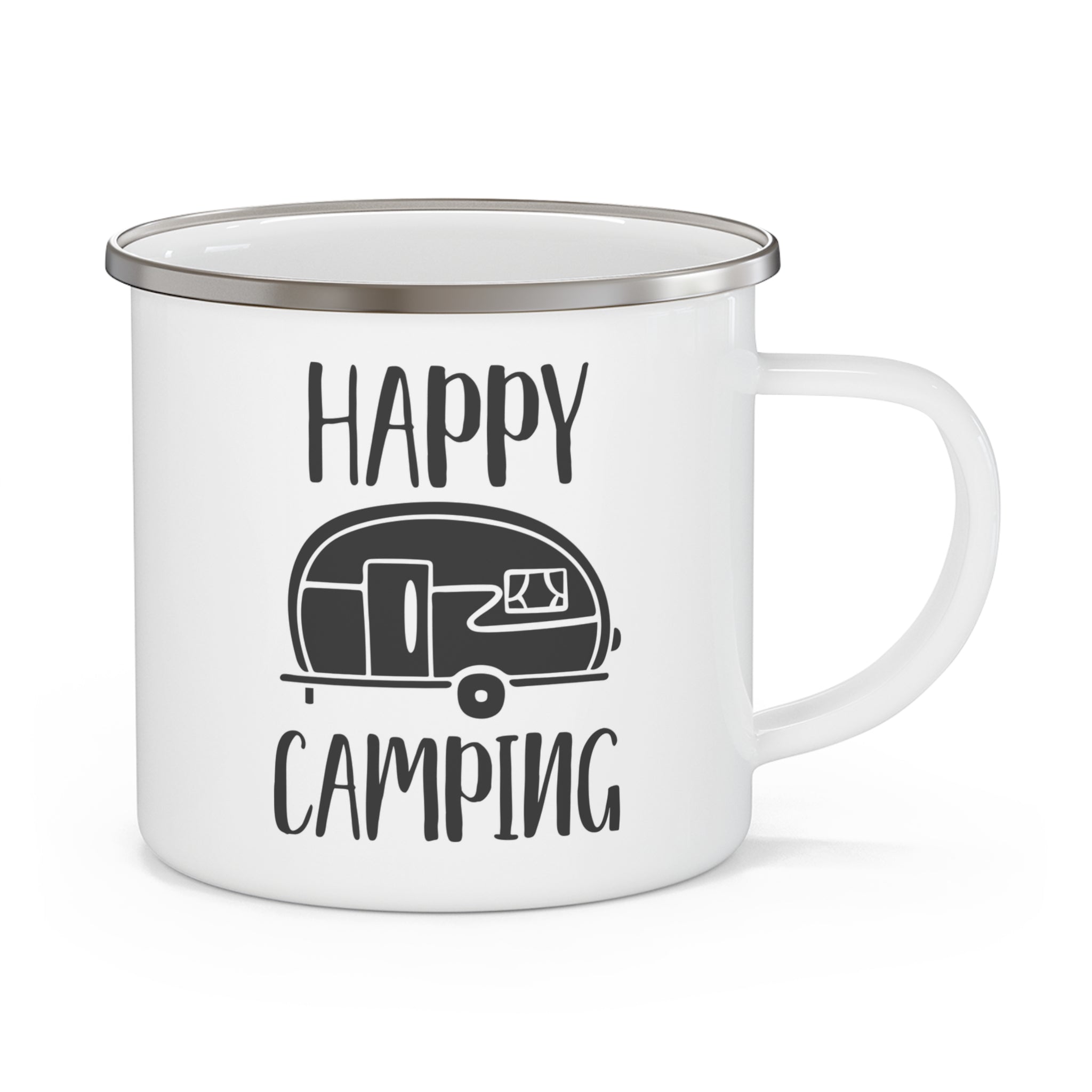 Happy Camping Enamel Mug - Perfect for Outdoor Adventures & Gifts