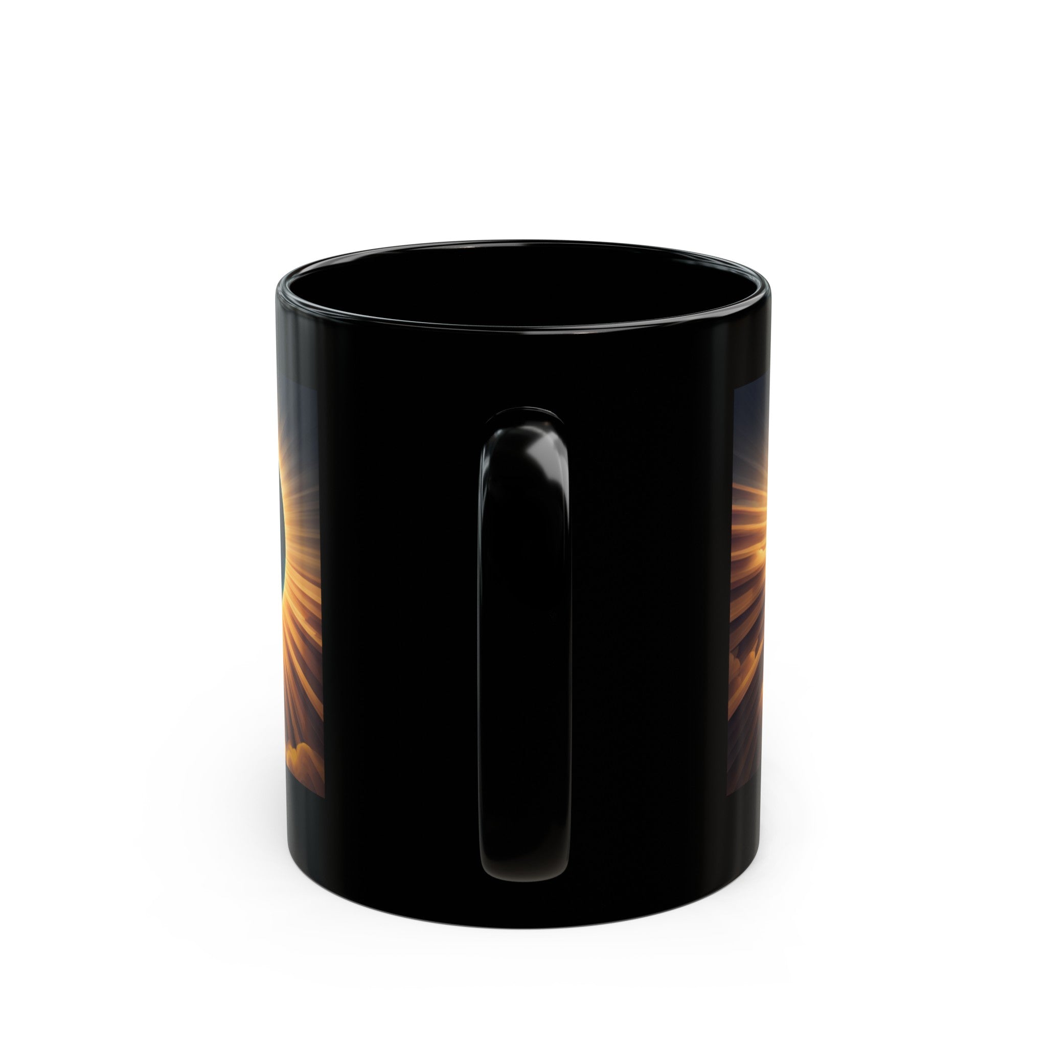 3D Art Solar Eclipse Black Mug (11oz, 15oz)-Phoenix Styles