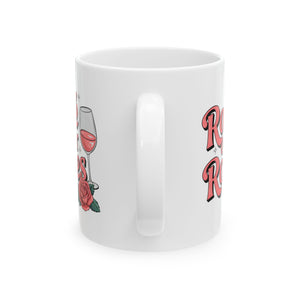 Rose Over Roses Ceramic Mug-Phoenix Styles