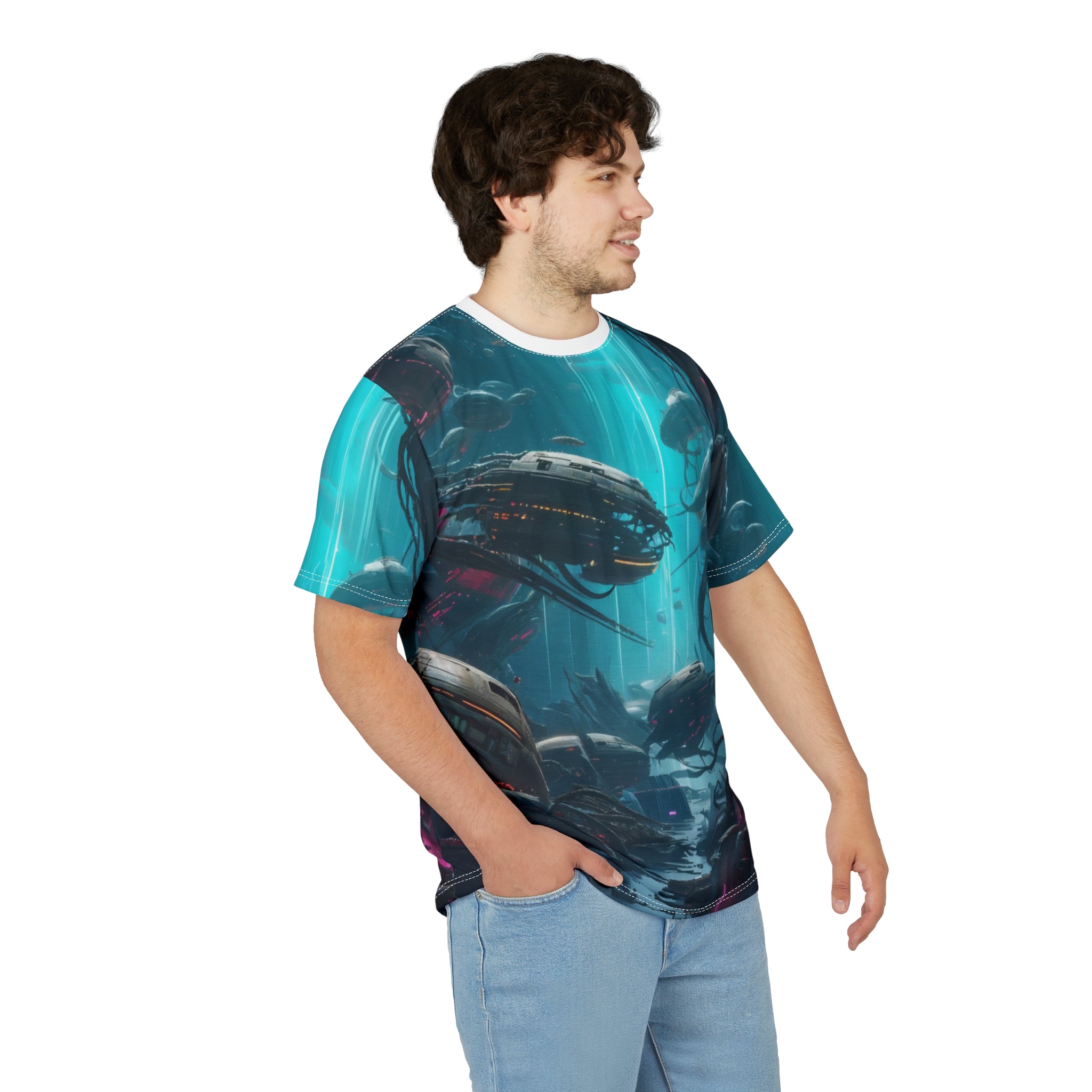 Futuristic Space Art Tee for Sci-Fi Lovers