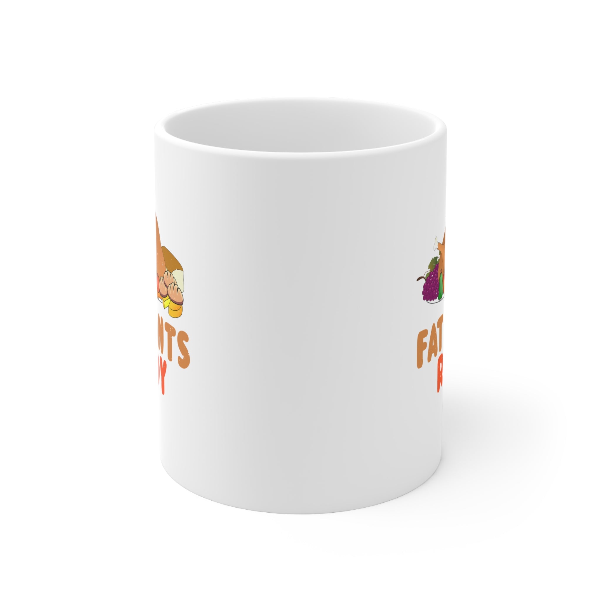 Fat Pants Ready White Ceramic Mug