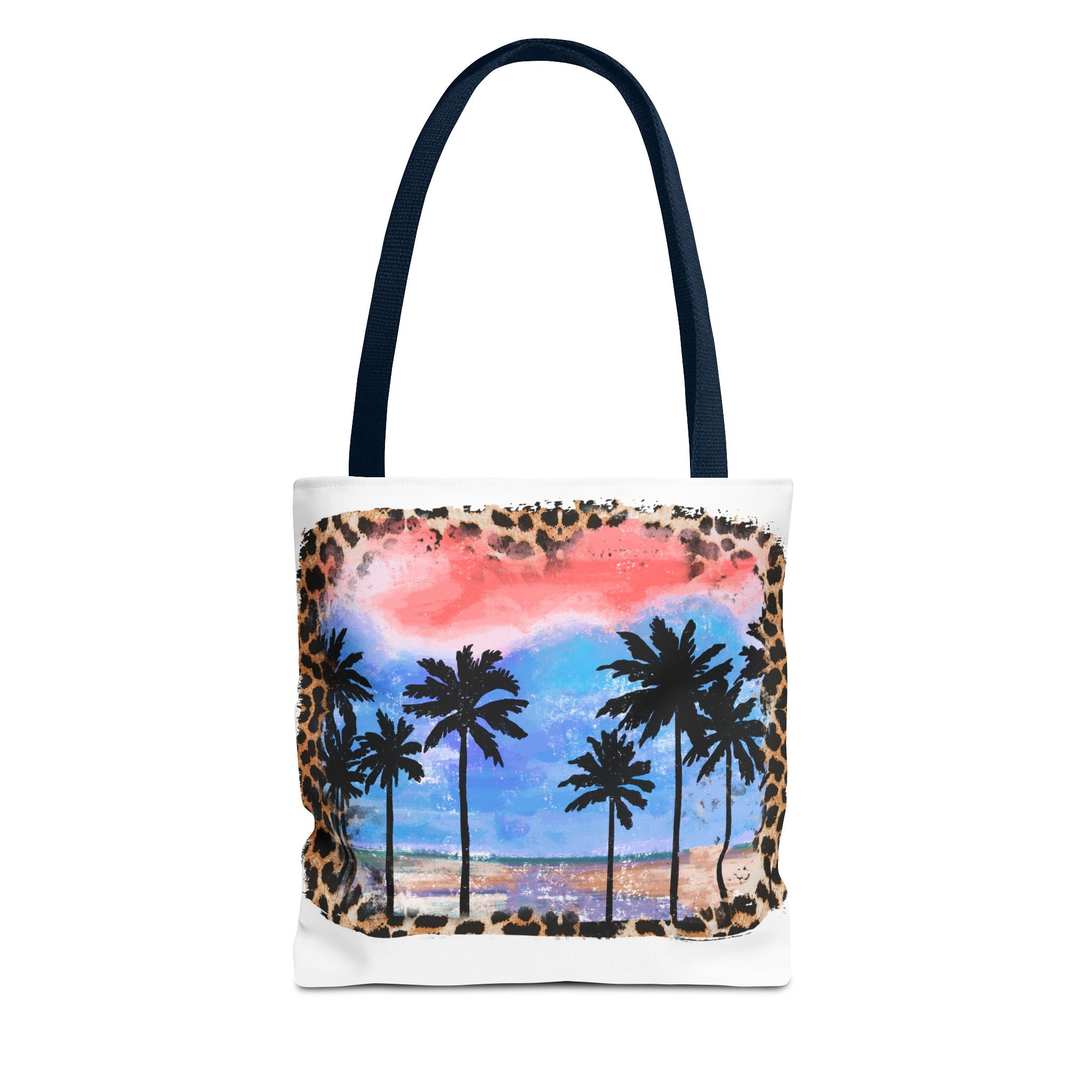 Summer with Leopard Background Tote Bag-Phoenix Styles