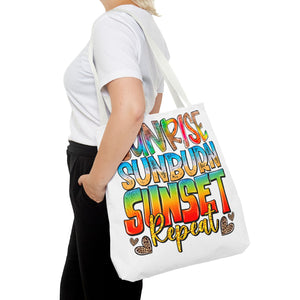 Sunrise Sunburn Sunset Repeat Tote Bag-Phoenix Styles