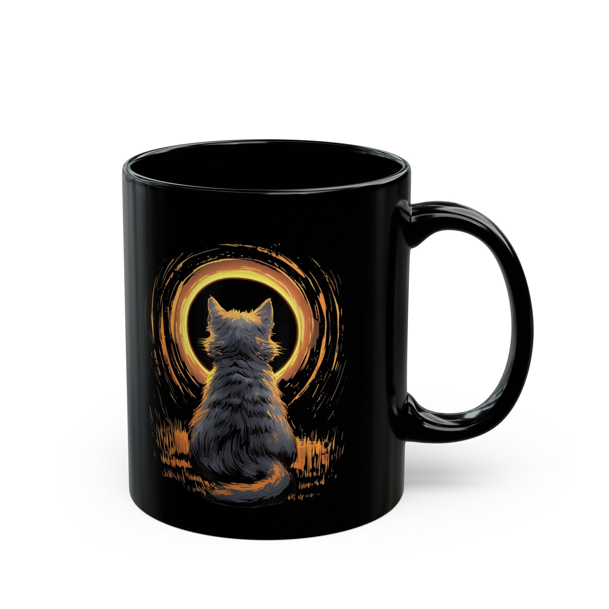 Solar Kitty Black Mug (11oz, 15oz)-Phoenix Styles