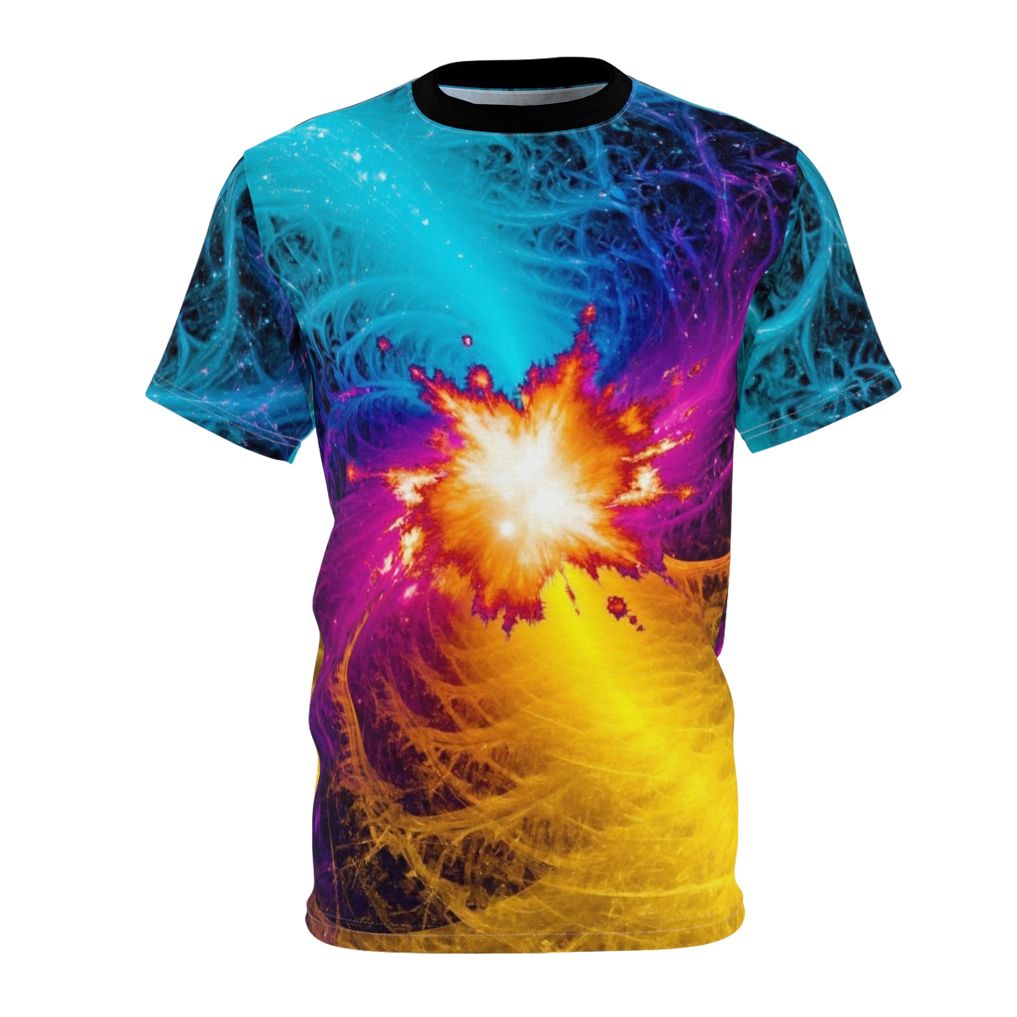Vibrant Fractal Tee - Bold, Colorful Design for Creative Souls