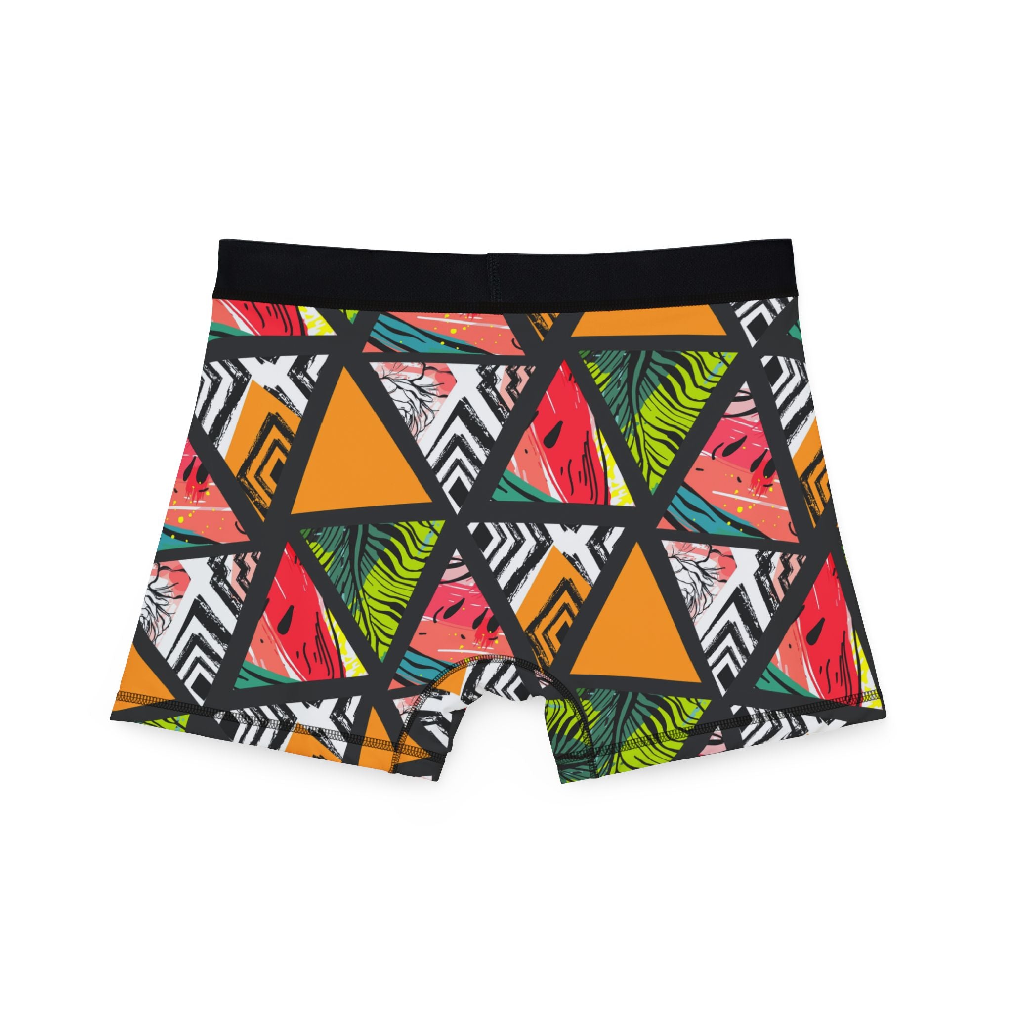 Tropical Print Men's Boxers - Colorful Geometric Design for Everyday Comfort