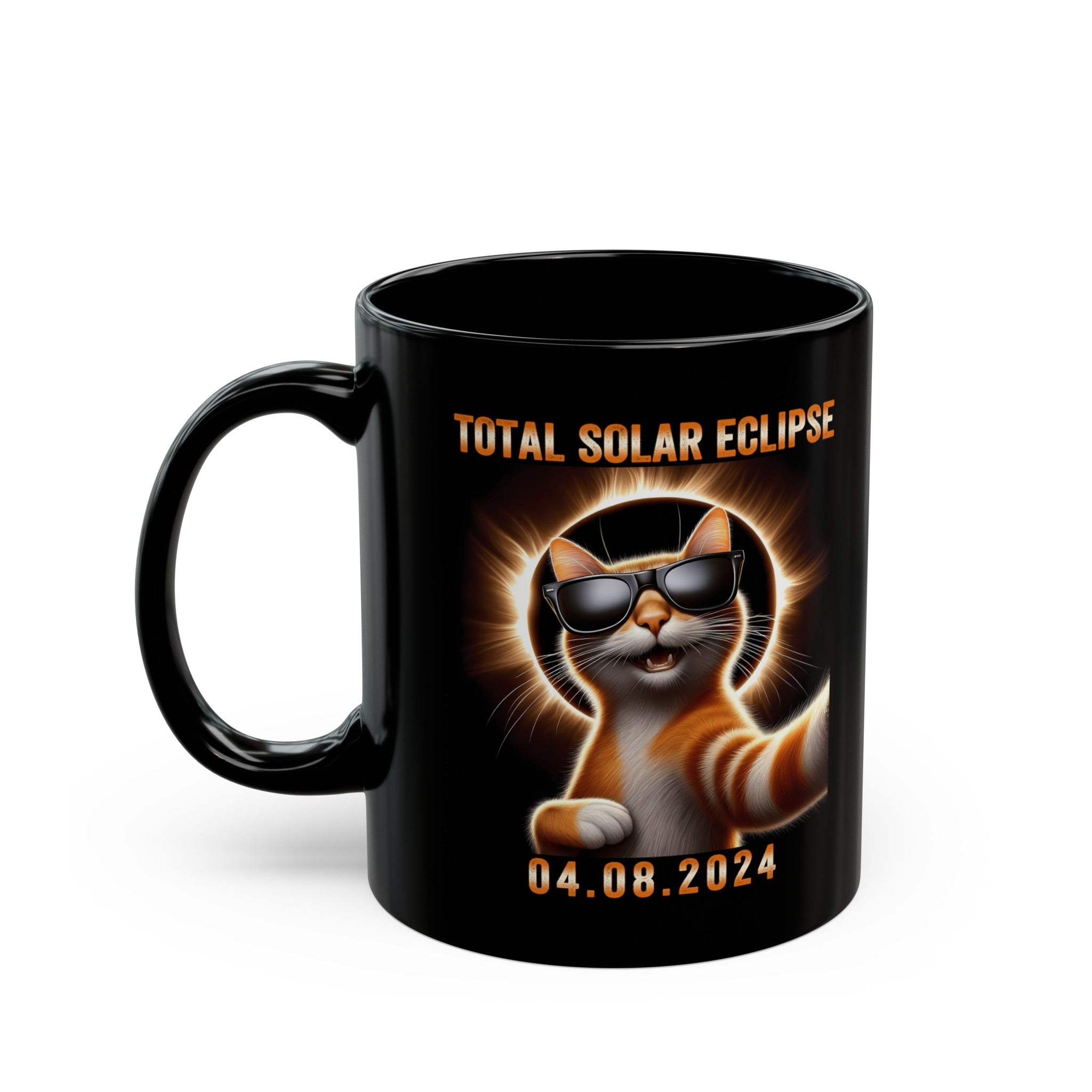 Kitty Solar Black Mug (11oz, 15oz)-Phoenix Styles