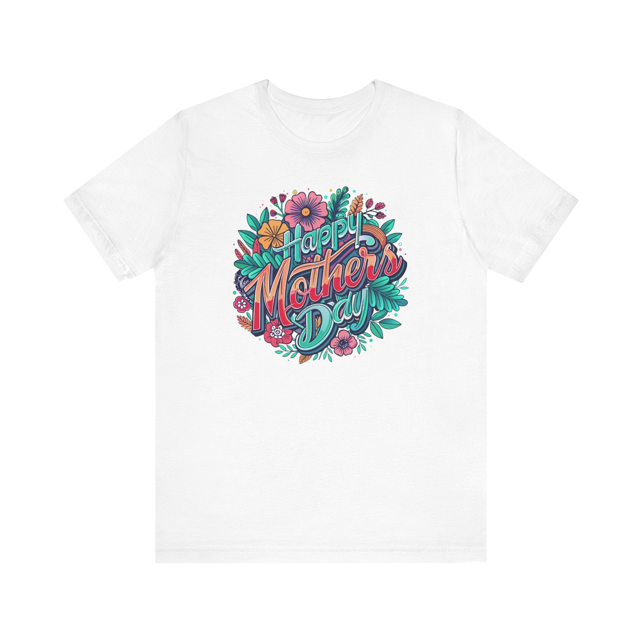 Happy Mother's Day Jersey Short Sleeve Tee - Colorful Graffiti Design