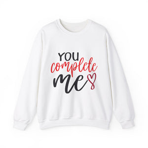 You Complete Me Valentine's Day Crewneck Sweatshirt-Phoenix Styles