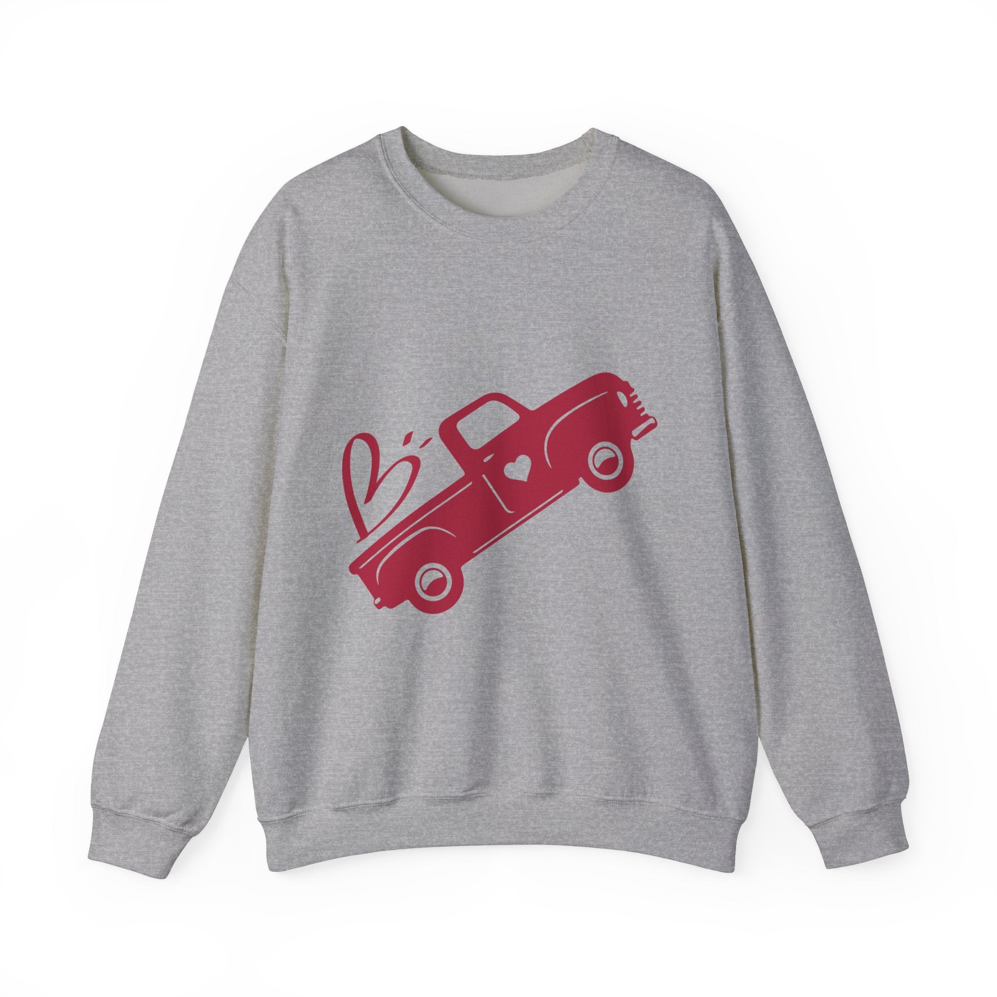 Valentine's Day Truck Crewneck Sweatshirt-Phoenix Styles