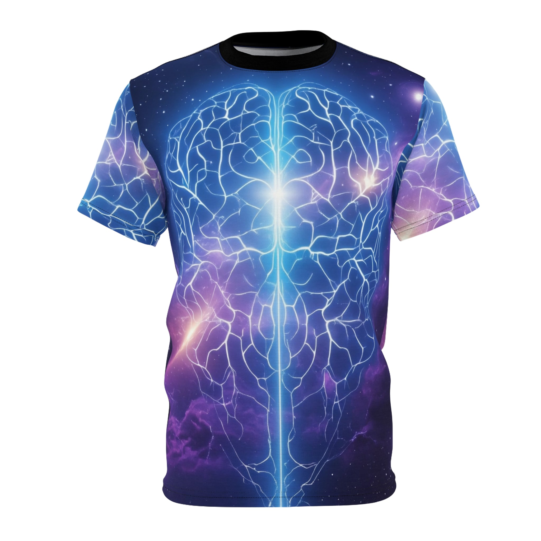 Cosmic Brain Tee - Trippy Space Design for Creative Minds