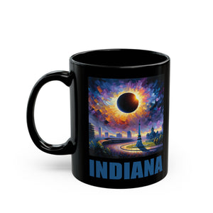 Indiana Solar Eclipse Black Mug (11oz, 15oz)-Phoenix Styles