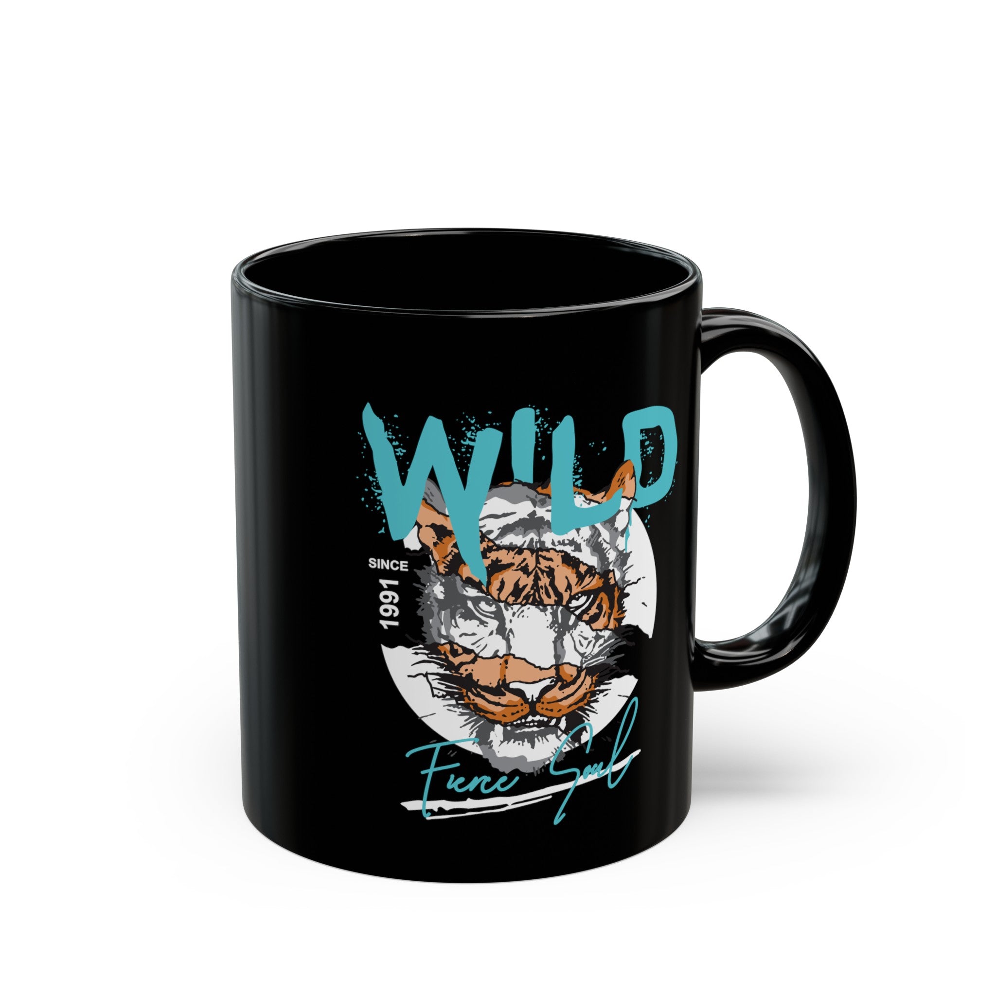 Wild Fierce Soul Black Mug (11oz, 15oz)-Phoenix Styles