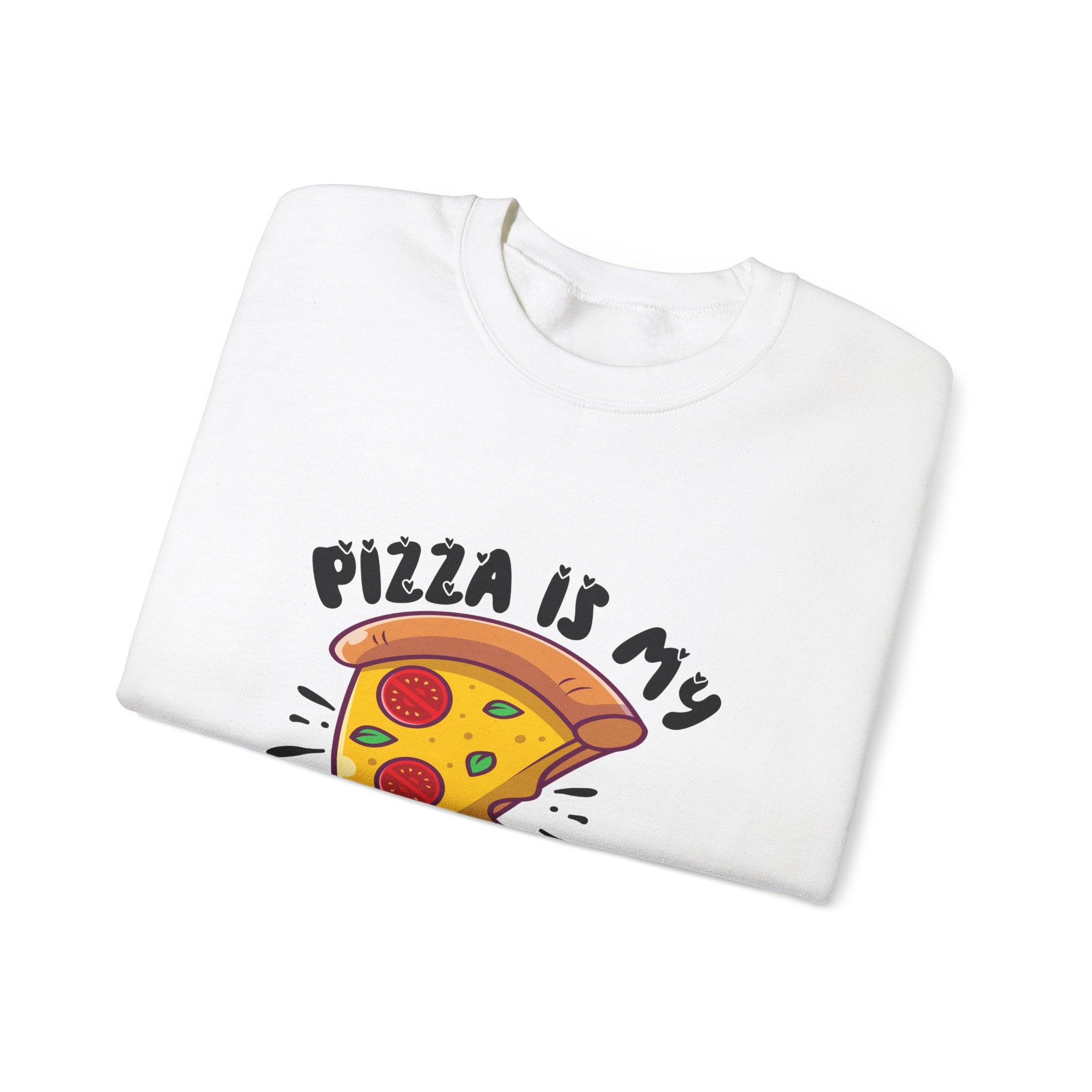 Pizza Is My Love Valentine's Day Crewneck Sweatshirt-Phoenix Styles