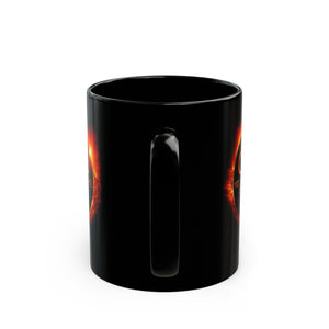 Ohio Solar Eclipse Black Mug (11oz, 15oz)-Phoenix Styles