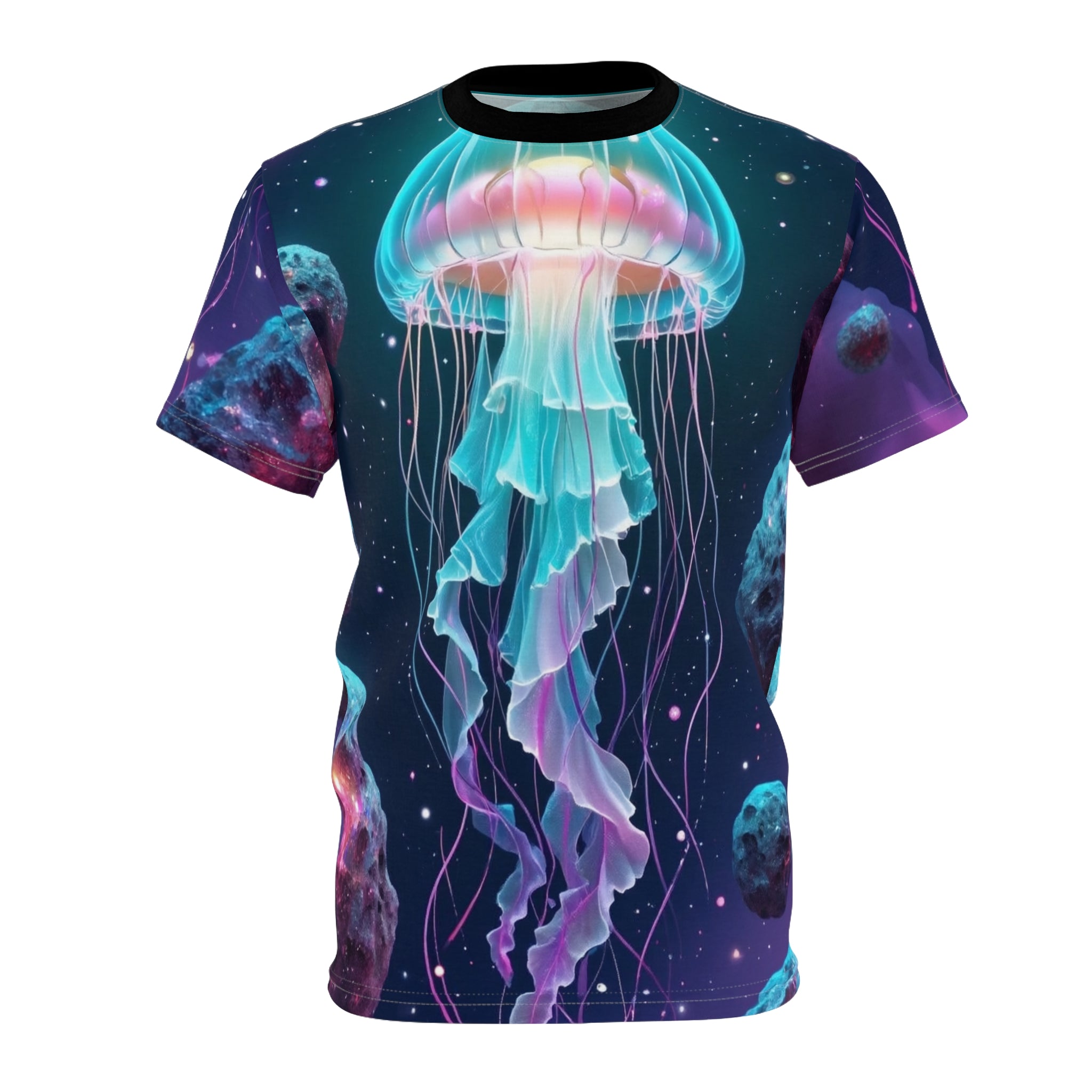 Galactic Jellyfish Cut & Sew Tee - Cosmic Ocean Art