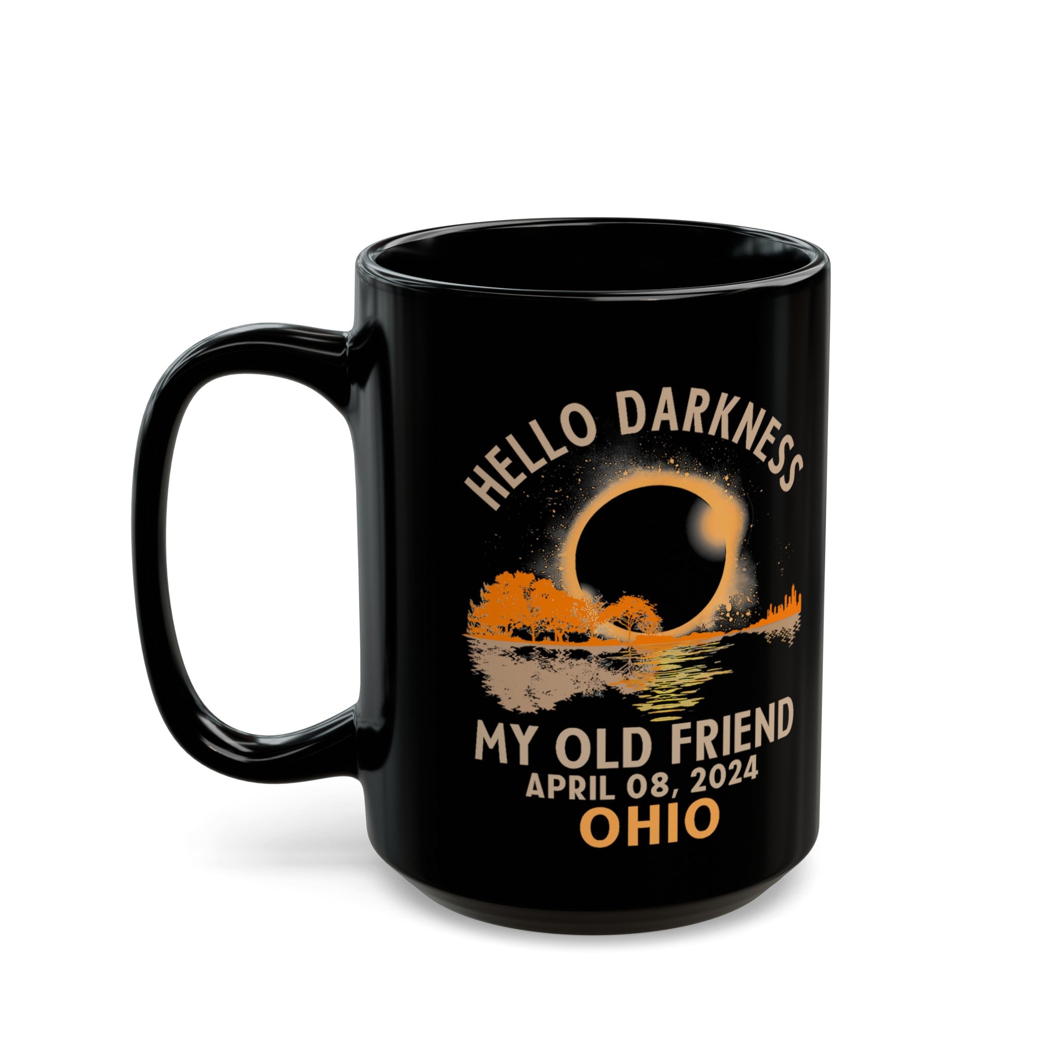 Hello Friend Ohio- Solar Eclipse Black Mug (11oz, 15oz)-Phoenix Styles