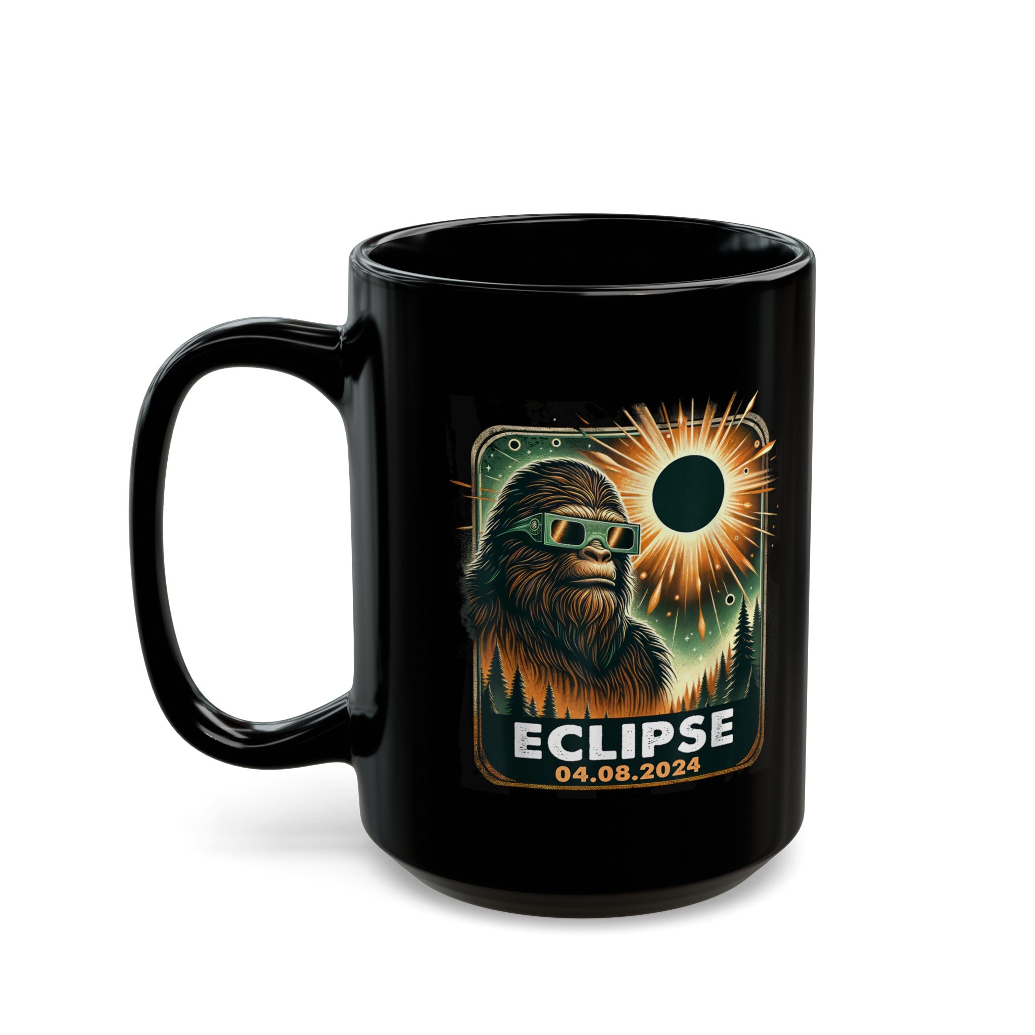 Solar Eclipse Ape Black Mug (11oz, 15oz)-Phoenix Styles