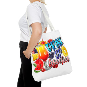 Drink up Beaches Tote Bag-Phoenix Styles