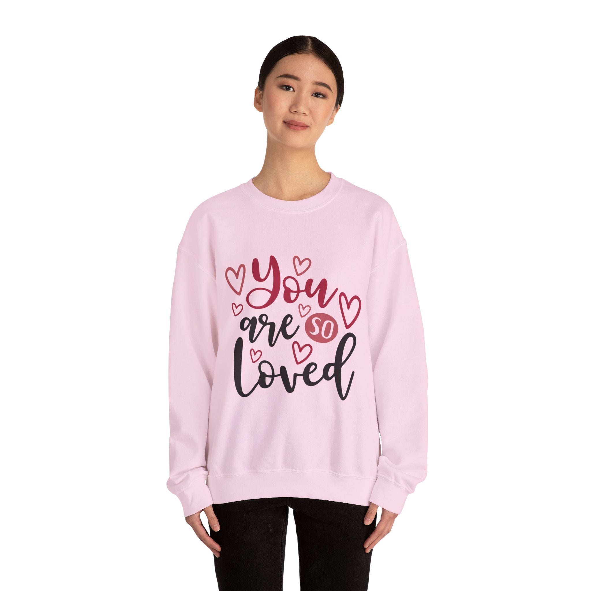 You Are So Loved Valentine's Day Crewneck Sweatshirt-Phoenix Styles