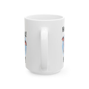 Hay Girl Ceramic White Mug, (11oz, 15oz)-Phoenix Styles