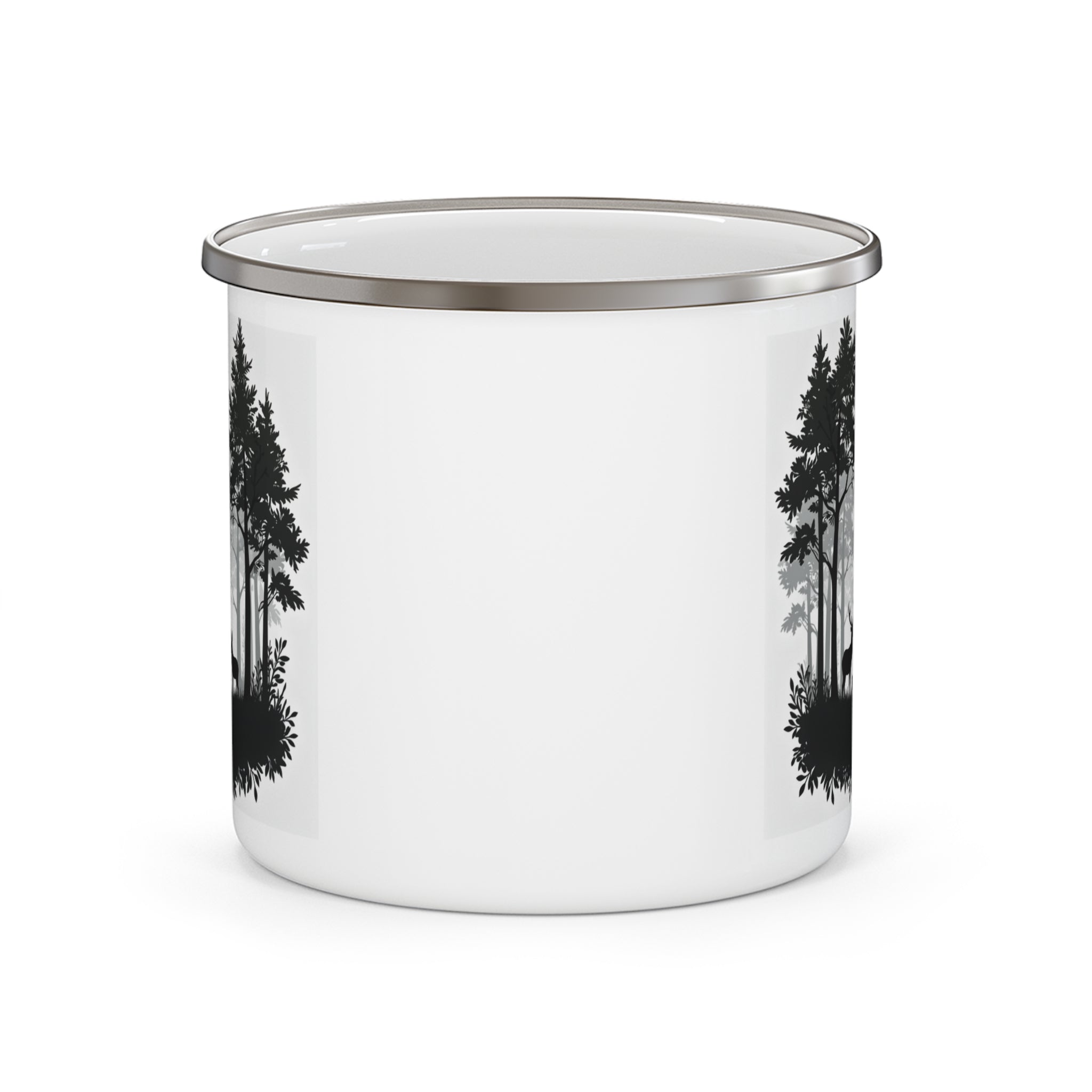 Scenic Forest Enamel Camping Mug – Perfect for Outdoor Adventures