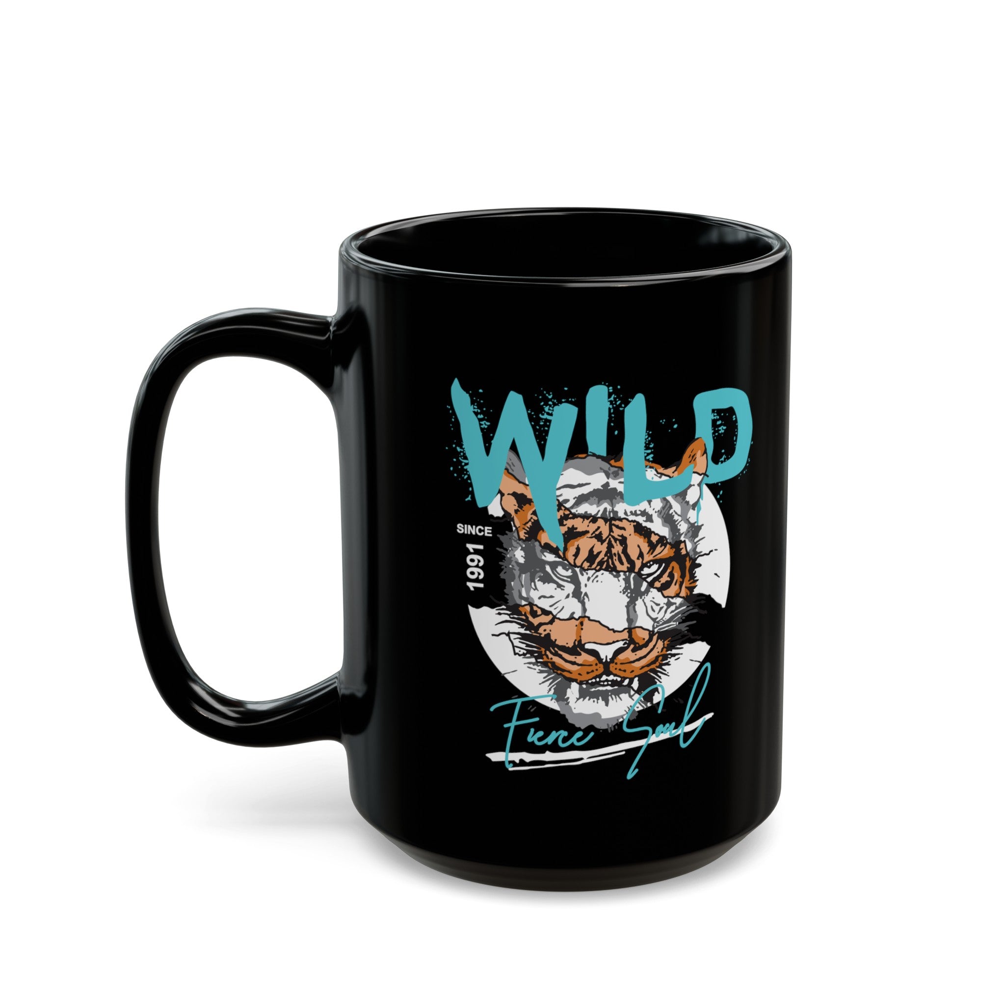 Wild Fierce Soul Black Mug (11oz, 15oz)-Phoenix Styles