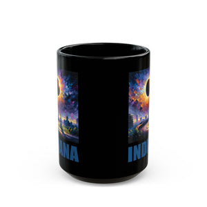 Indiana Solar Eclipse Black Mug (11oz, 15oz)-Phoenix Styles