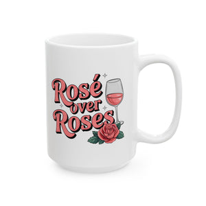 Rose Over Roses Ceramic Mug-Phoenix Styles