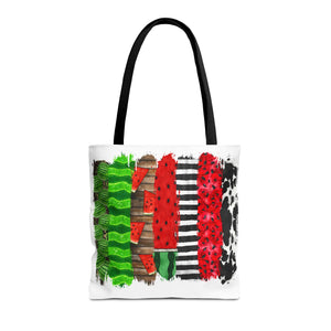 Watermelon Brush Stroke Tote Bag-Phoenix Styles