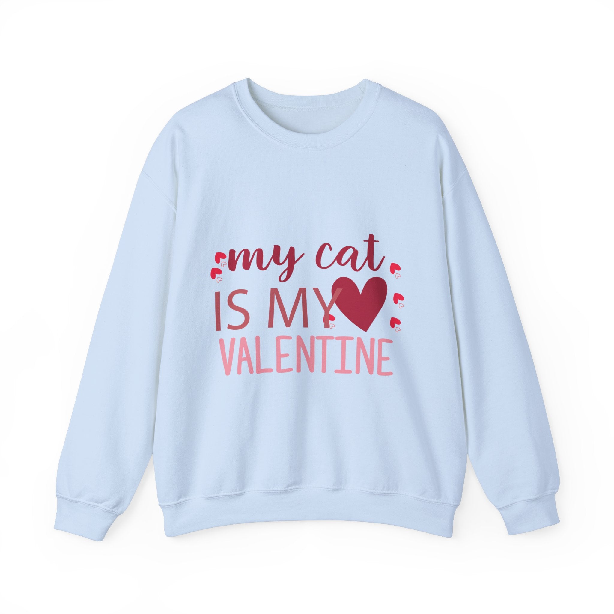 My Cat Is My Valentine Crewneck Sweatshirt-Phoenix Styles