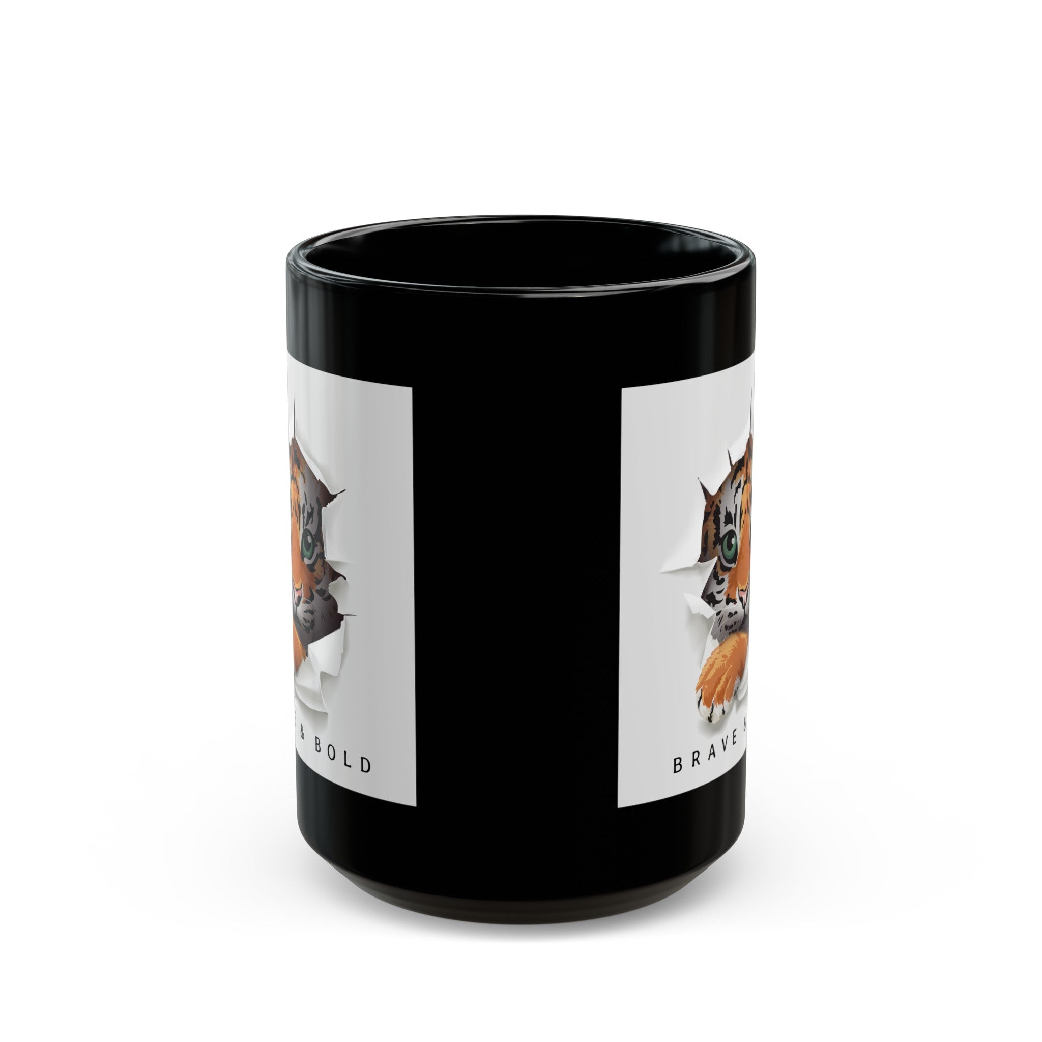 Brave and Bold Black Mug (11oz, 15oz)-Phoenix Styles