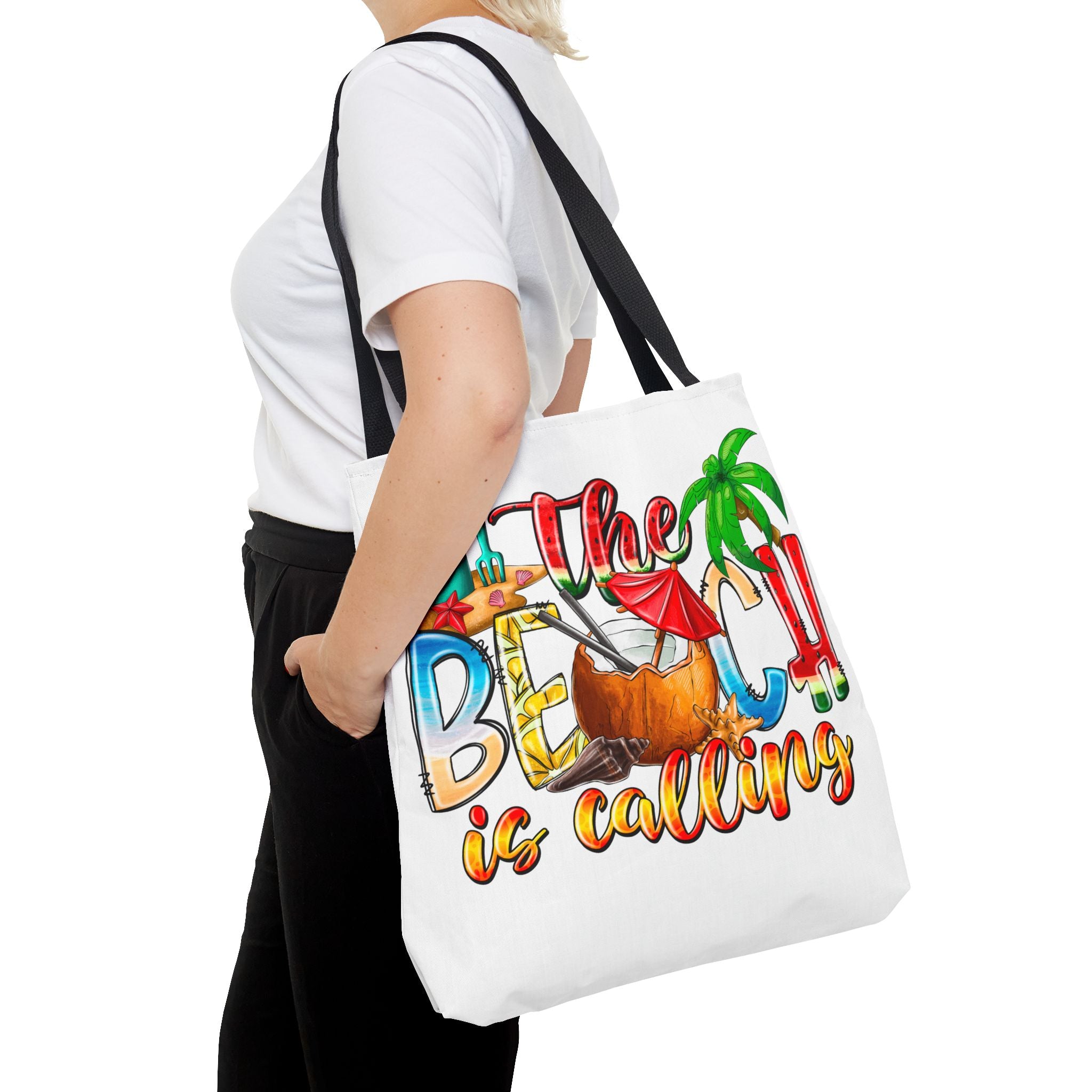 The Beach is Calling Tote Bag-Phoenix Styles