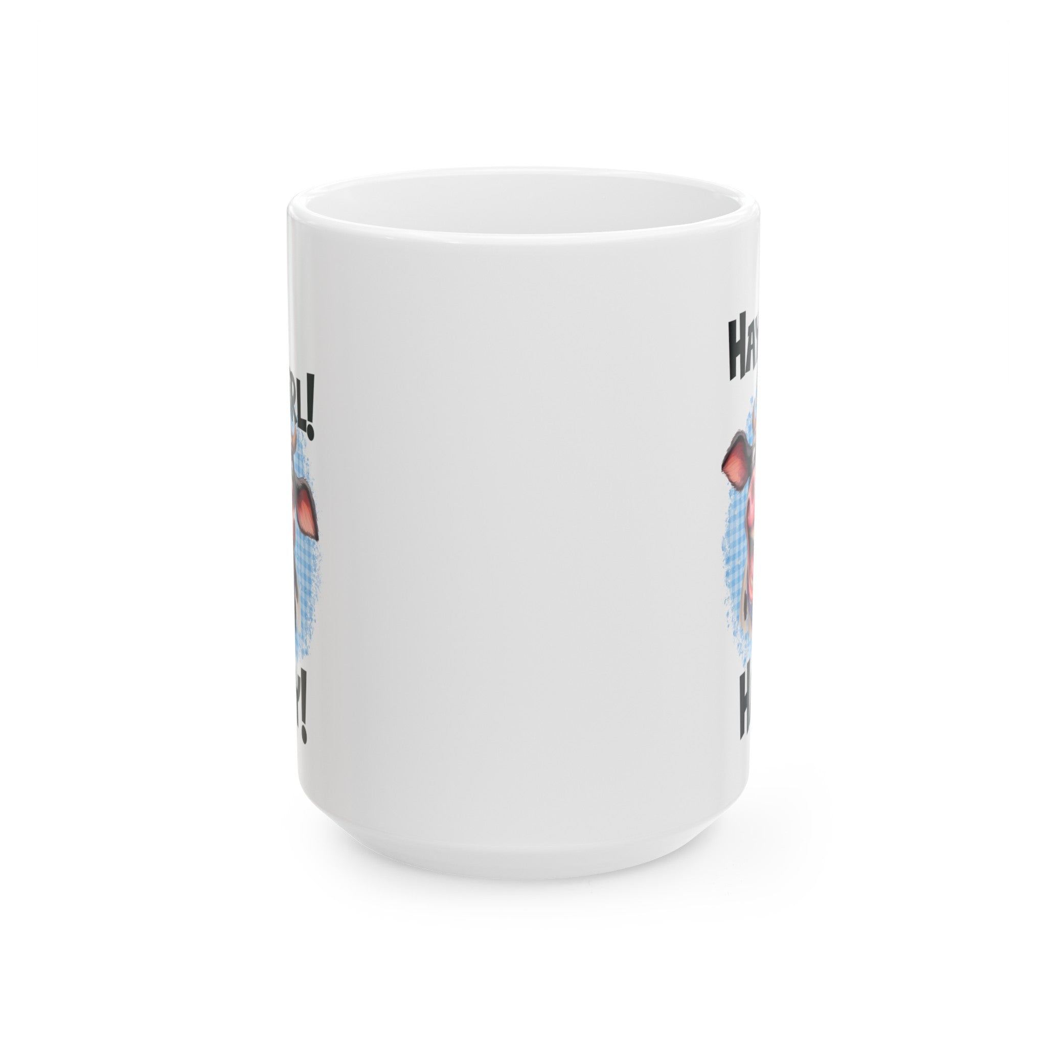 Hay Girl Ceramic White Mug, (11oz, 15oz)-Phoenix Styles