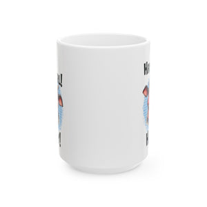 Hay Girl Ceramic White Mug, (11oz, 15oz)-Phoenix Styles