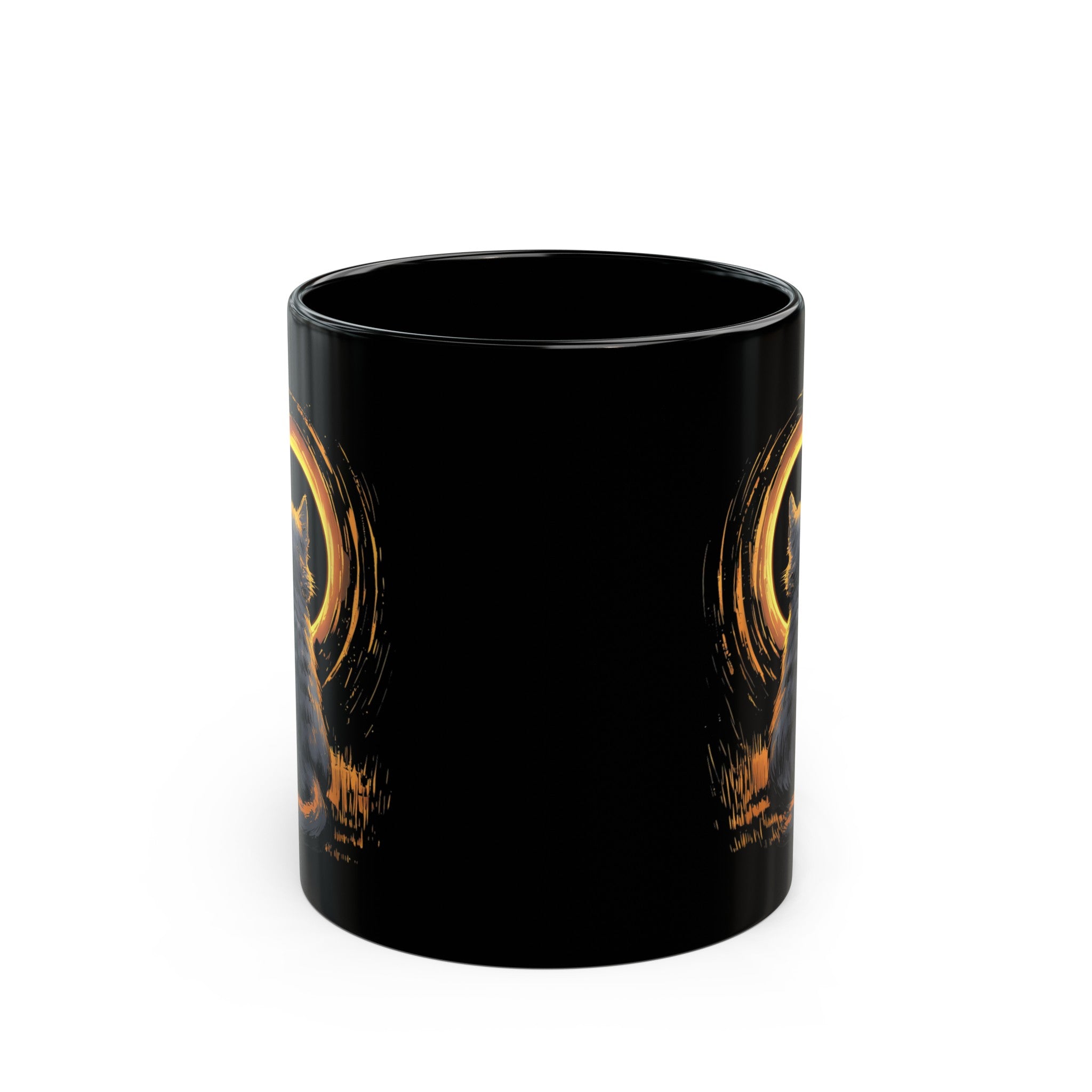 Solar Kitty Black Mug (11oz, 15oz)-Phoenix Styles